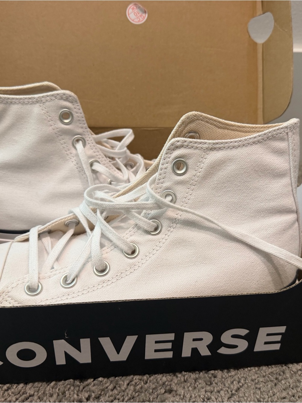 Converse Women's High-Top Canvas Sneakers — Off-White